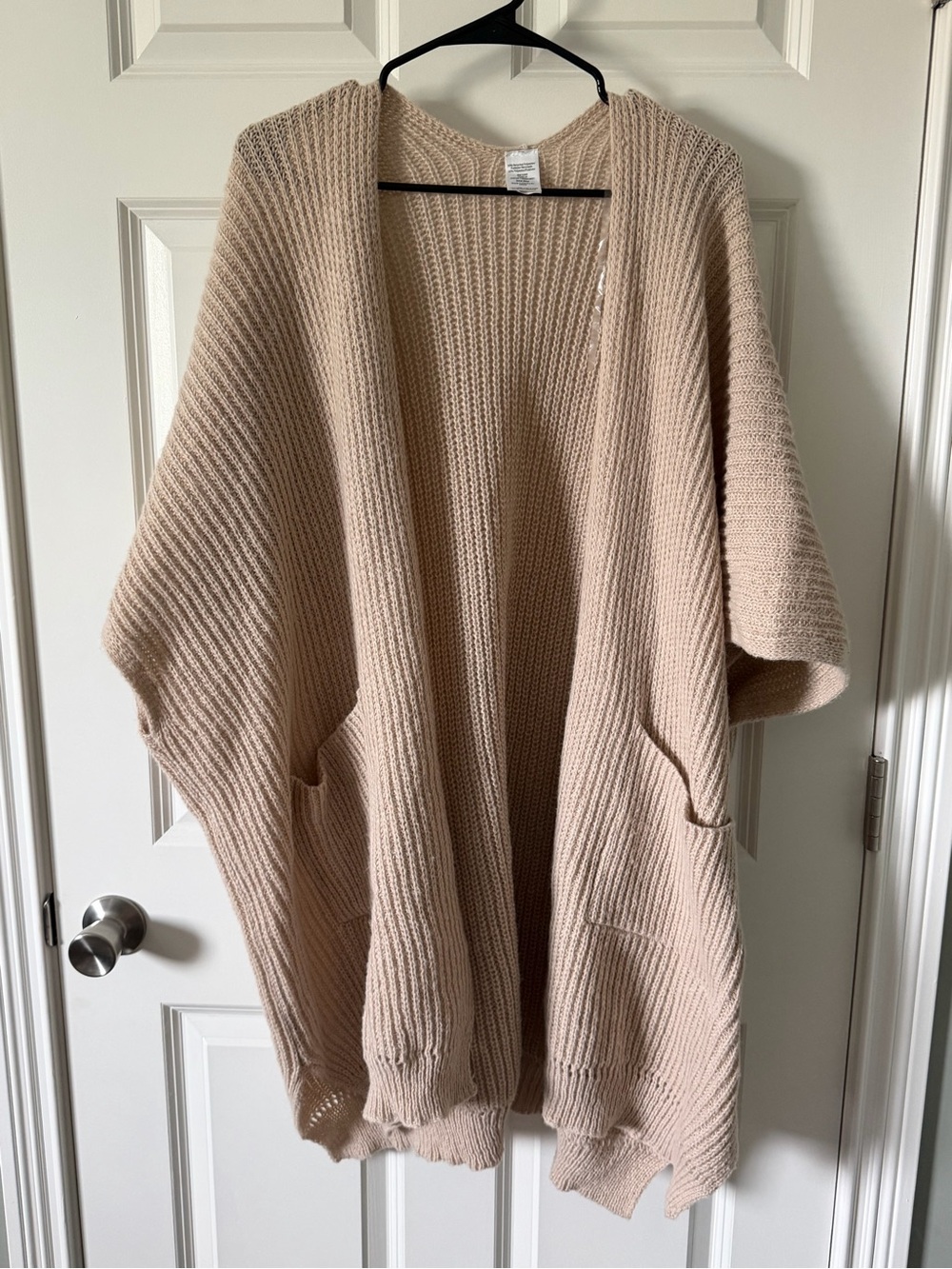Women’s Open Front Knit Cardigan Sweater - Beige